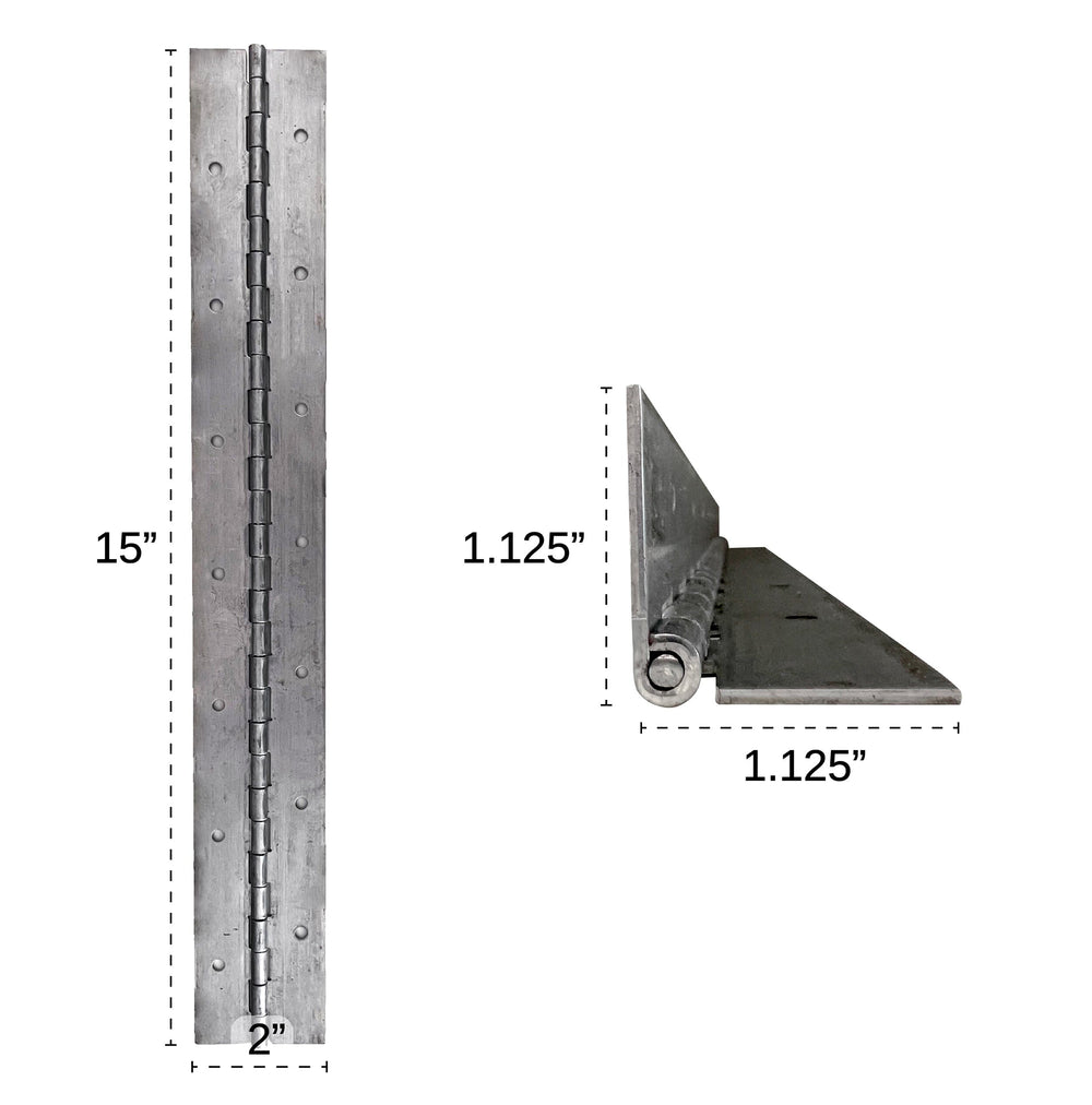15" x 2" Aluminum Flat Hinge - Lot of 10 Hardware Boatseats 
