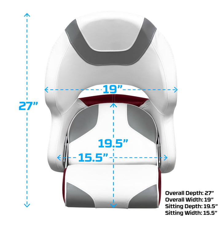 Wise 3315 Baja Series Bucket Seat w/ Flip Up Bolster Bucket Seats Boatseats 