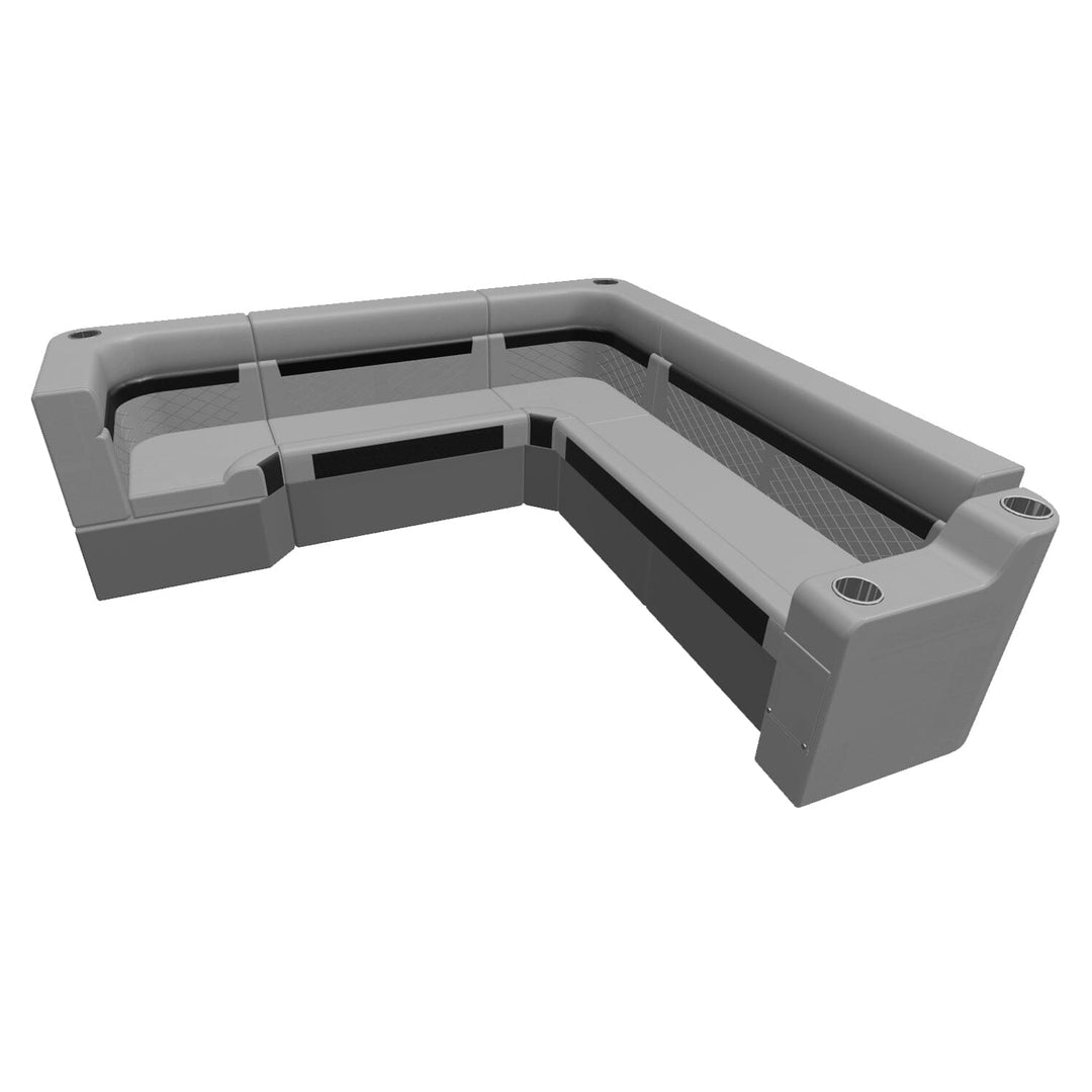 Wise DLX Series Pontoon - Large Rear L Package 9 Boatseats 