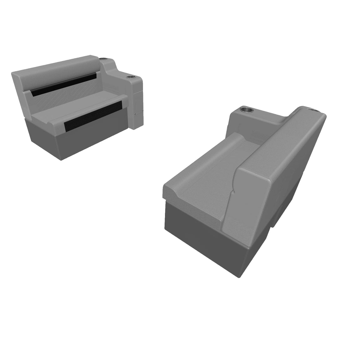Wise DLX Series Pontoon - 37" Bench & Arm Rest Package Boatseats Marble • Reef Stone 