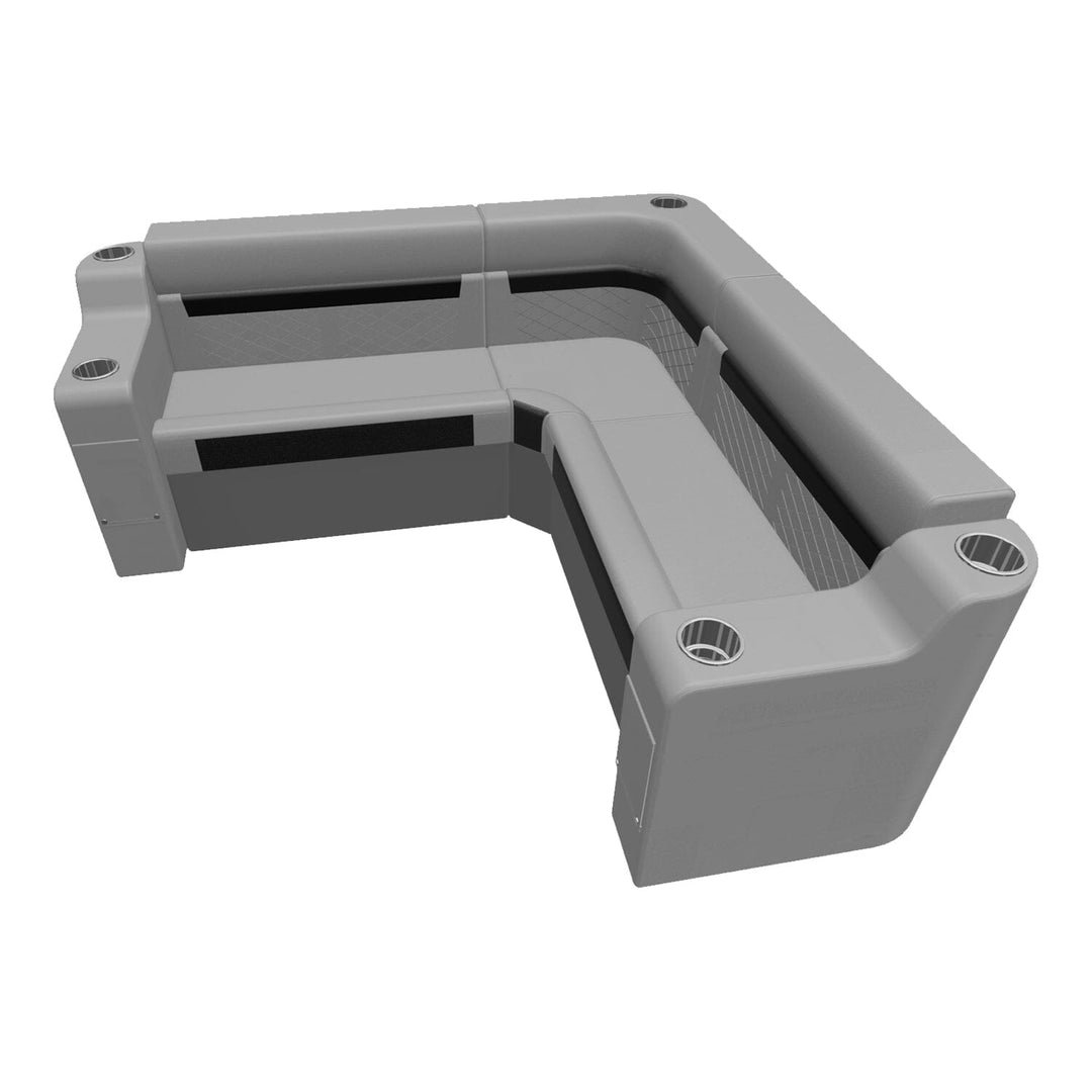 Wise DLX Series Pontoon - Small Rear L Package 7 Boatseats 