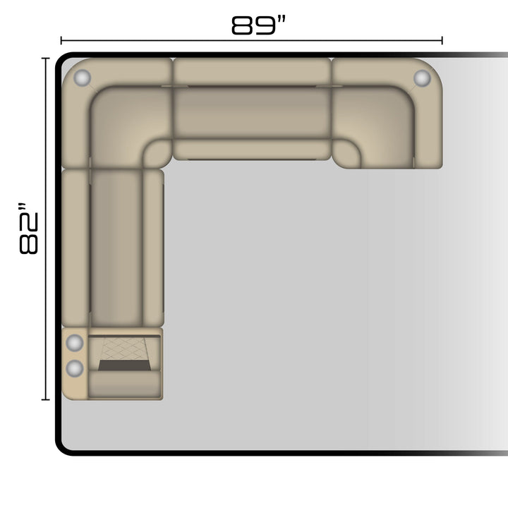 Wise DLX Series Pontoon - Large Rear L Package 7 Boatseats Neutral • Meteor 