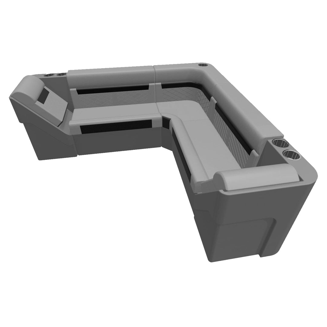 Wise DLX Series Pontoon - Small Rear L Package 6 Boatseats 