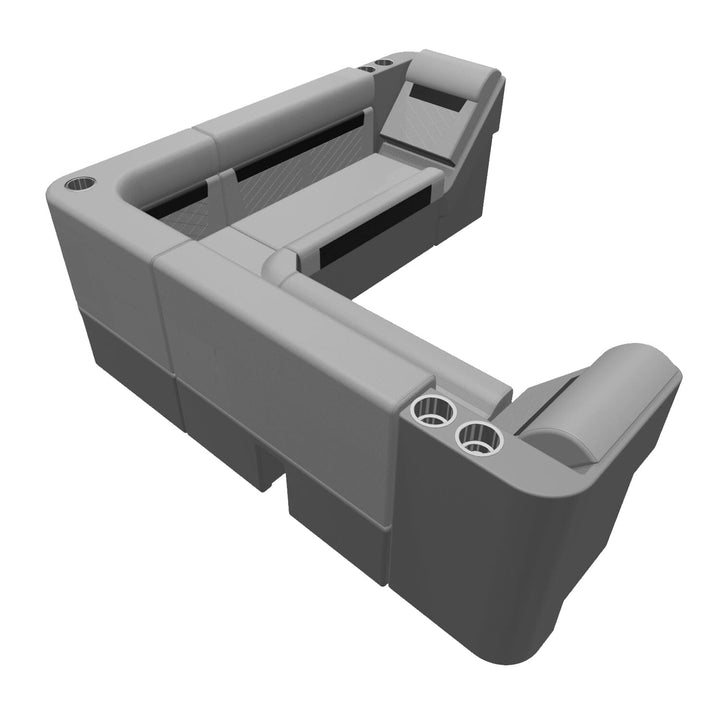 Wise DLX Series Pontoon - Small Rear L Package 6 Boatseats 