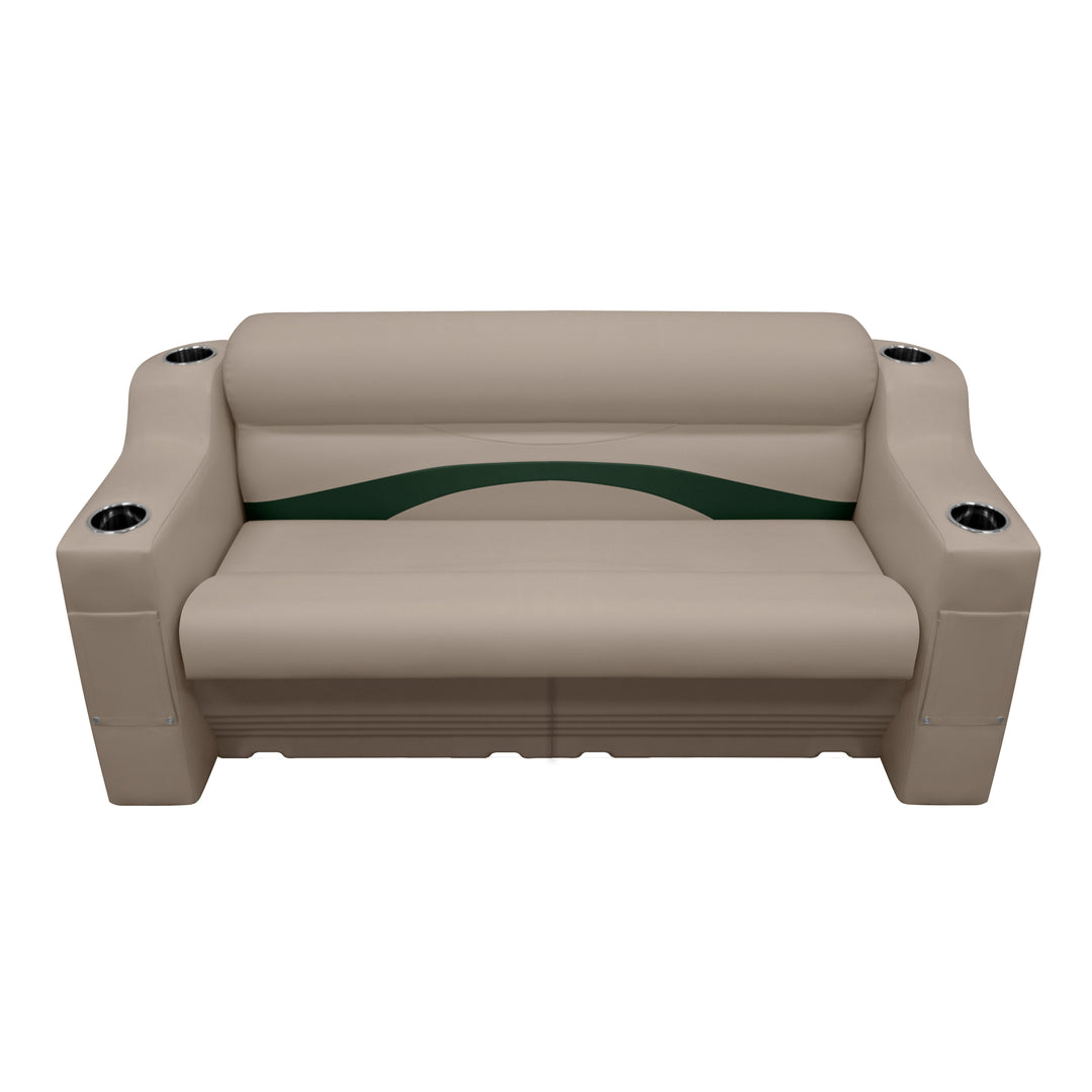 Wise Pontoon Front Rail Couch Set | 70" Wide pontoon WISE MARINE Mocha Java • Evergreen 