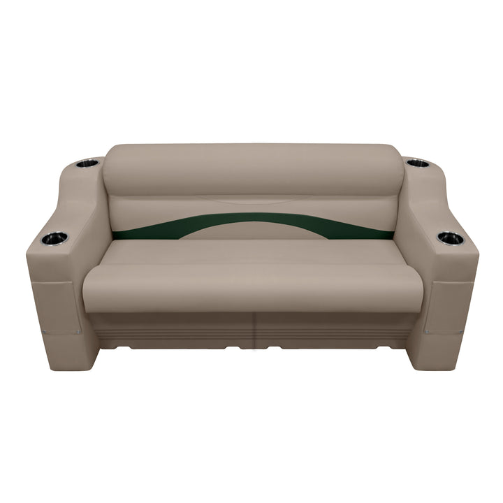 Wise Pontoon Front Rail Couch Set | 70" Wide pontoon WISE MARINE Mocha Java • Evergreen 