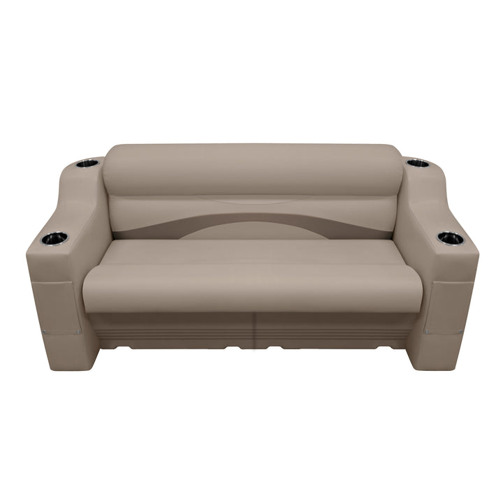 Wise Pontoon Front Rail Couch Set | 70" Wide pontoon WISE MARINE Mocha Java • Mushroom 