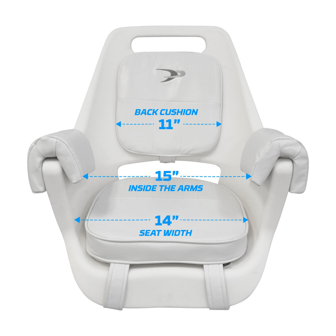 Wise 8WD007 Deluxe Pilot Chair w/ Armrests Offshore Seating Boatseats 