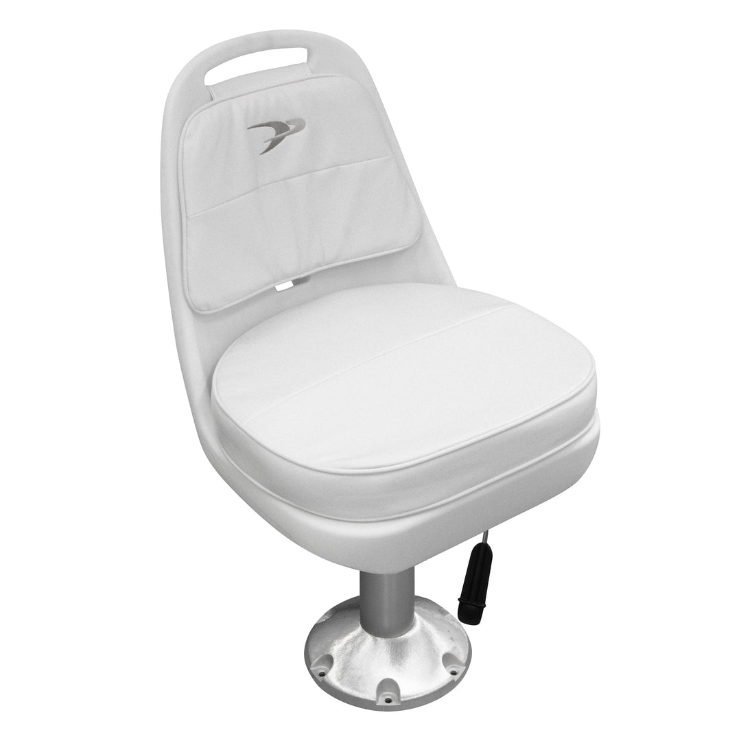 Wise 8WD013-710 Standard Pilot Chair & Cushions w/ 15" Fixed Pedestal & Seat Slide Mount Offshore Seating Boatseats Pilot Chair & Fixed Pedestal w/ Seat Slide 