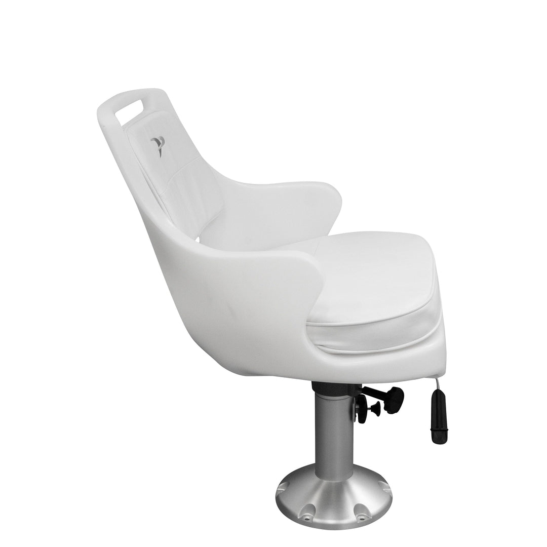 Wise 8WD015-6-710 Standard Pilot Chair & Cushions w/ Adjustable Pedestal & Seat Slide Mount Offshore Seating Boatseats 