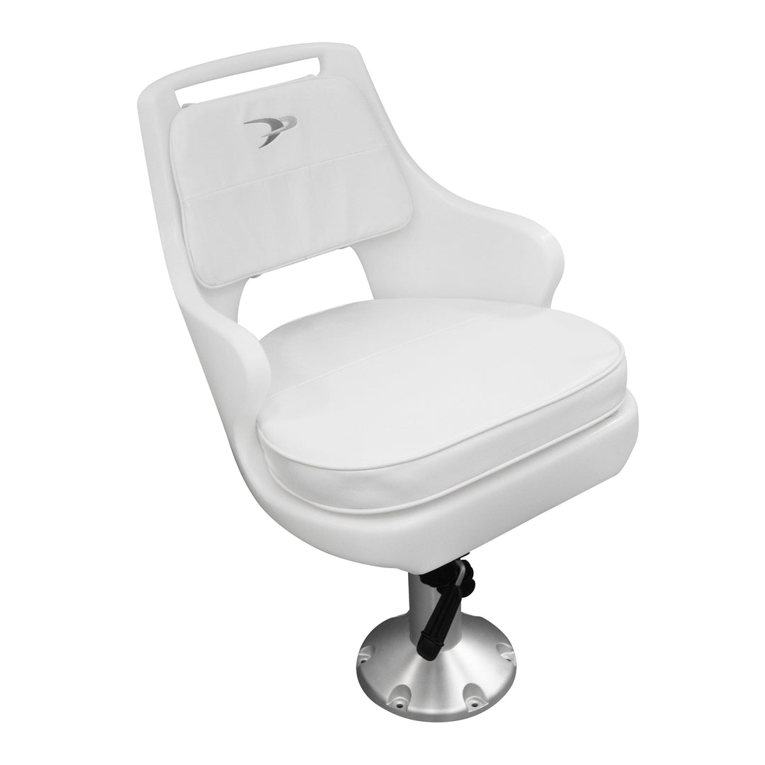 Wise 8WD015-710 Standard Pilot Chair & Cushions w/ 15" Fixed Pedestal & Seat Slide Mount Offshore Seating Boatseats Pilot Chair & Fixed Pedestal w/ Slide Mount 