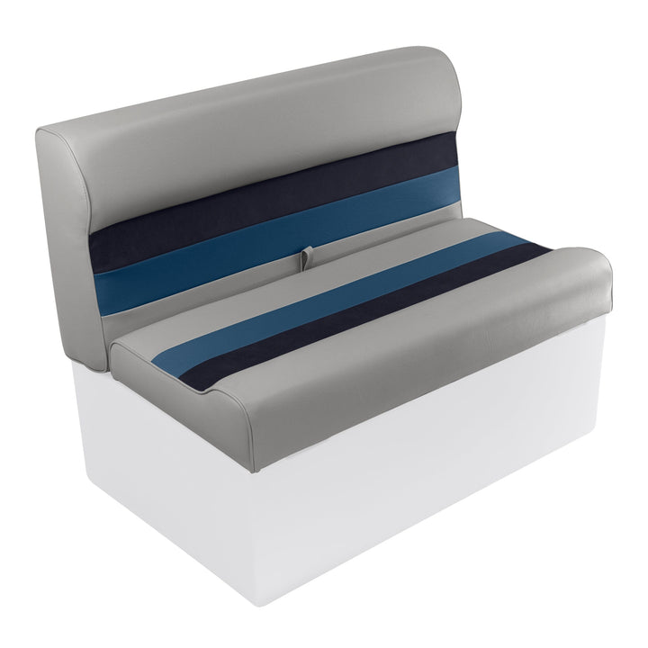 Wise 8WD100 Deluxe Series Pontoon 37" Bench Cushion Set Deluxe Cushion Sets Wise Pontoon Grey • Navy • Blue 