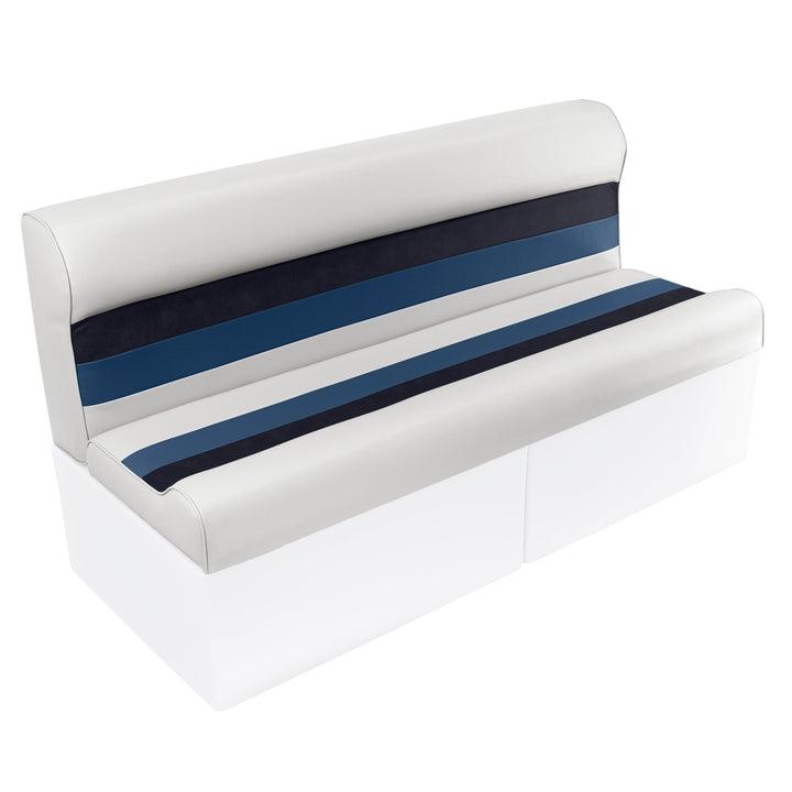 Wise 8WD106 Deluxe Series Pontoon 55" Bench Cushion Set Deluxe Cushion Sets Wise Pontoon White • Navy • Blue 