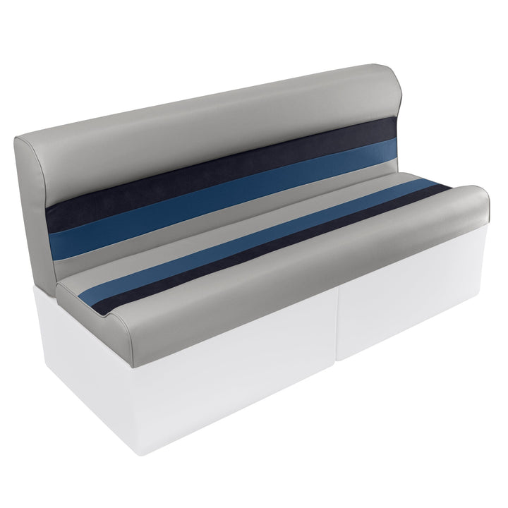 Wise 8WD106 Deluxe Series Pontoon 55" Bench Cushion Set Deluxe Cushion Sets Wise Pontoon Grey • Navy • Blue 