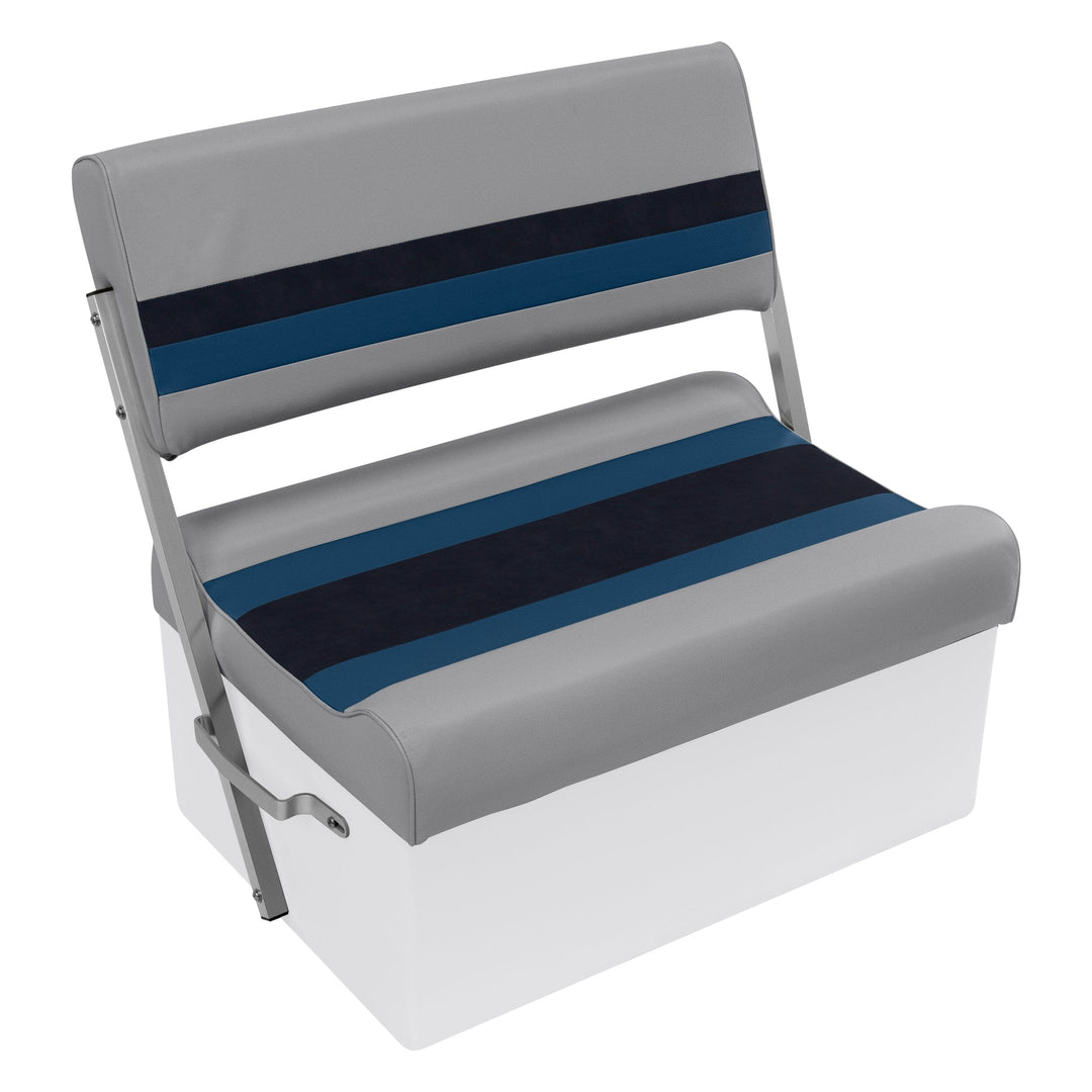 Wise 8WD125FF Deluxe Series Pontoon Flip Flop Seat Cushion Set Deluxe Cushion Sets Wise Pontoon Grey • Navy • Blue 
