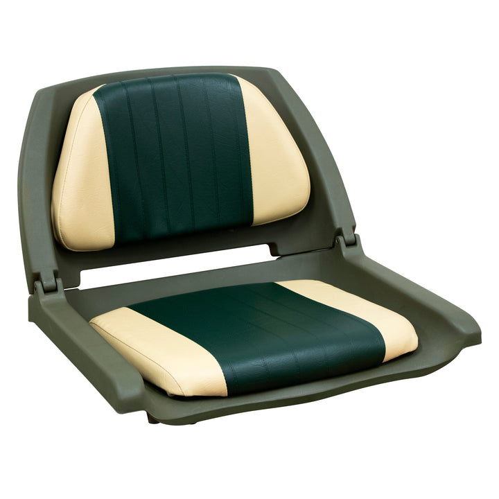 Wise 8WD139LS Cushioned Molded Plastic Shell Fold Down Molded Seats WiseMarine Green • Sand • Green Shell 