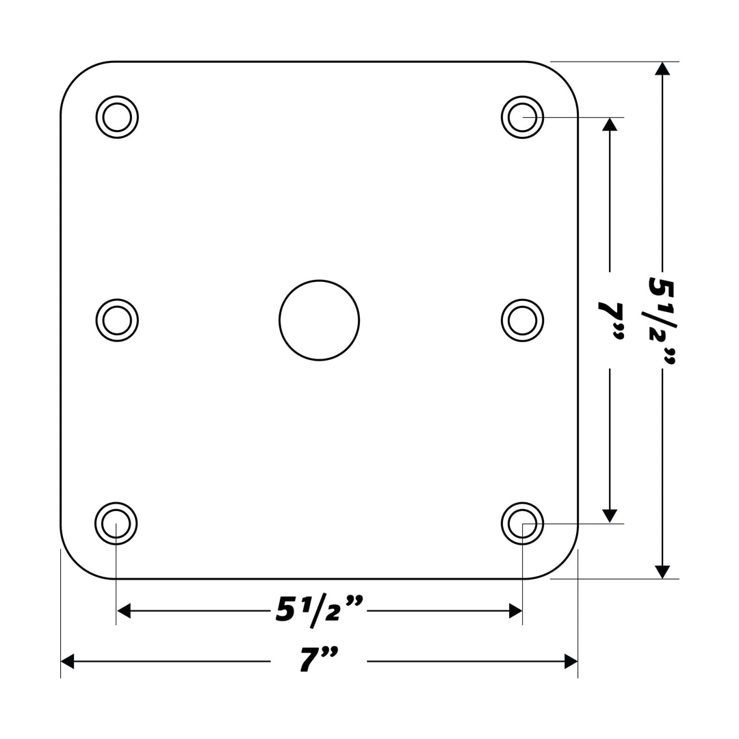 Wise 8WD2000-2 KingPin Base Plate Hardware Wise Hardware 