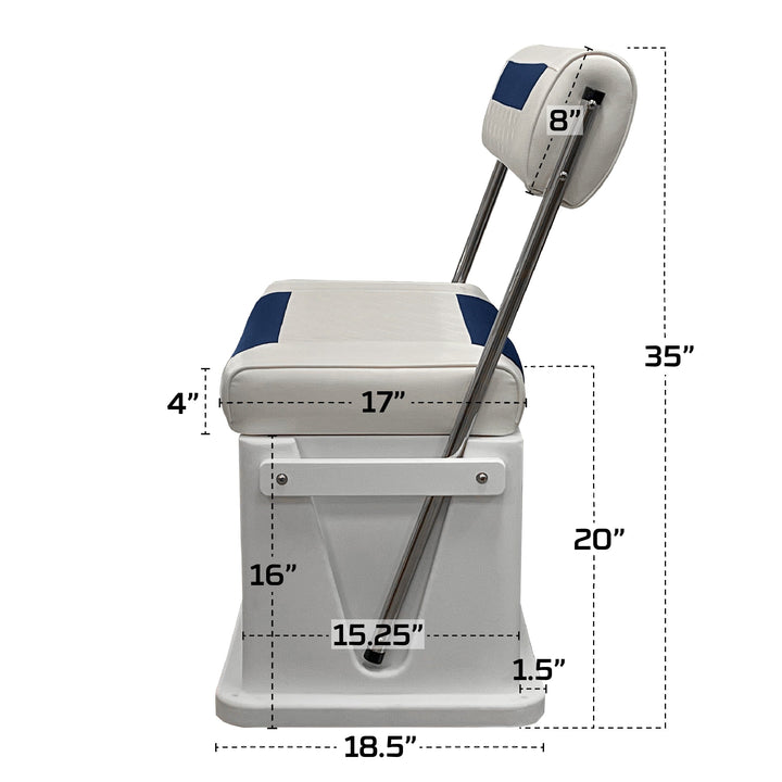 Wise 8WD437 Premium Swingback 62 Qt Cooler Seat Offshore Seating Boatseats 