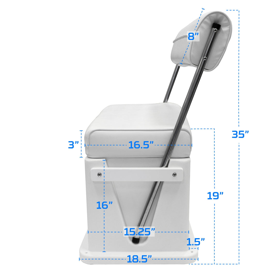 Wise 8WD437SS Offshore Swingback 62 Qt Cooler Seat Offshore Seating Boatseats 