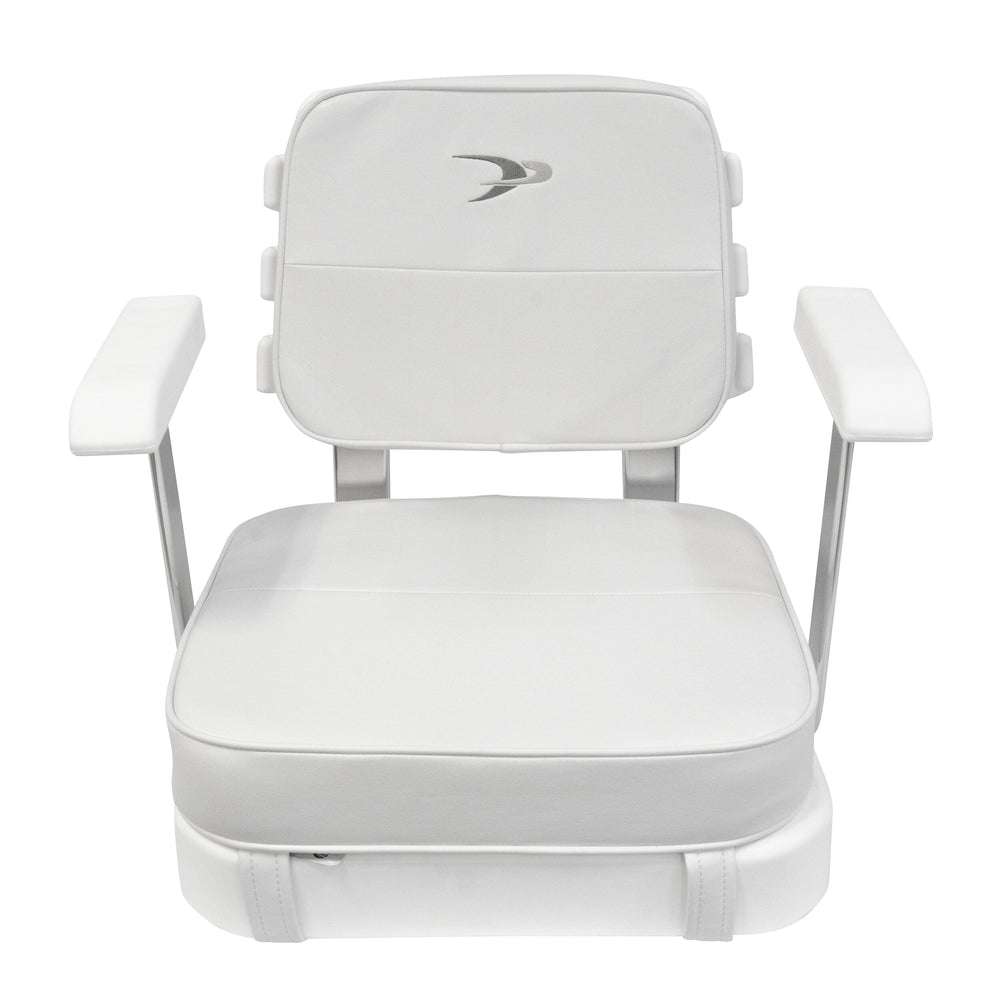 Wise 8WD562 Ladderback Helm Chair w/ Molded Armrests Offshore Seating Boatseats 