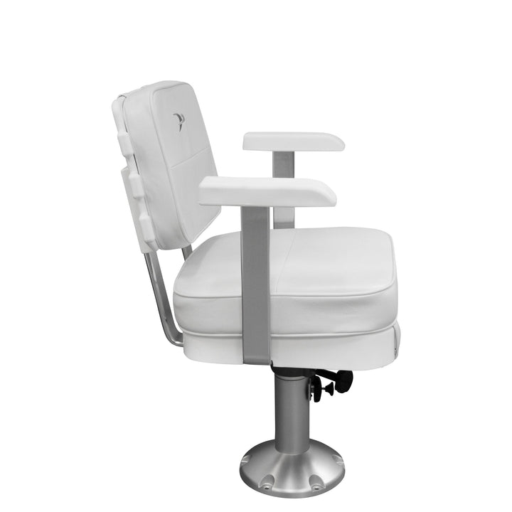 Wise 8WD562-7-710 Ladderback Helm & Cushions w/ Adjustable Pedestal & Spider Mount Offshore Seating Boatseats 