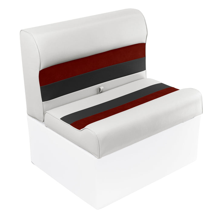 Wise 8WD95 Deluxe Series Pontoon 28" Bench Cushion Set Deluxe Cushion Sets Wise Pontoon White • Red • Charcoal 