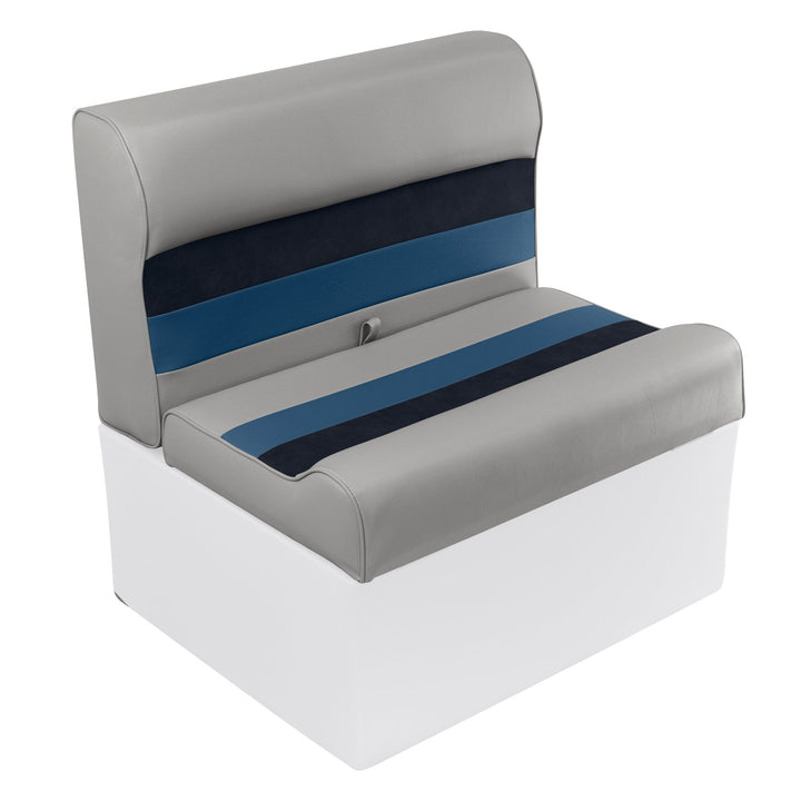 Wise 8WD95 Deluxe Series Pontoon 28" Bench Cushion Set Deluxe Cushion Sets Wise Pontoon Grey • Navy • Blue 