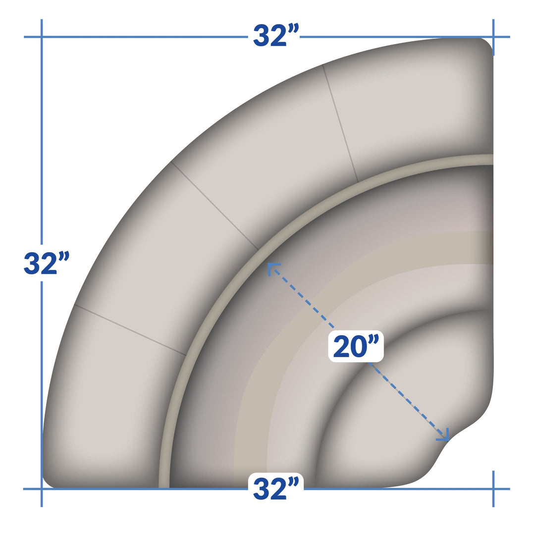 Wise BM11002 Premier Pontoon 32" Bow Radius Corner Cushion Set Premier Cushion Sets Boatseats 