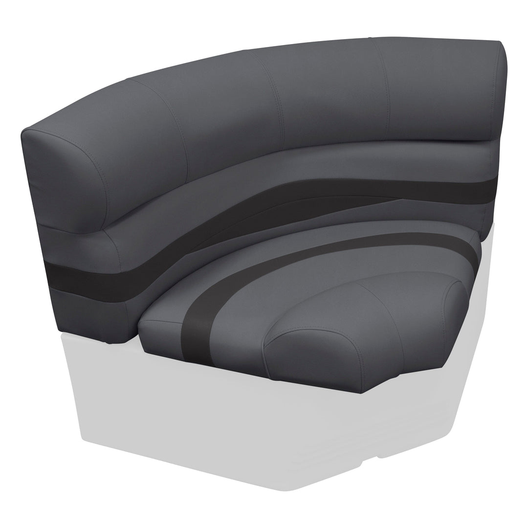 Wise BM11002 Premier Pontoon 32" Bow Radius Corner Cushion Set Premier Cushion Sets Boatseats Slate • Dark Neutral 