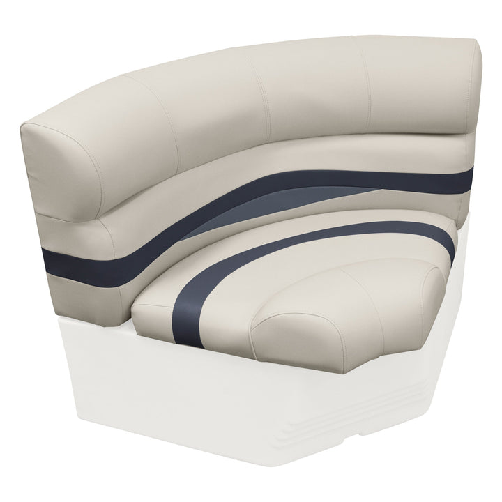 Wise BM11002-2 Premier Pontoon 32" Bow Radius Corner Cushion Set Premier Cushion Sets Wise Pontoon Platinum • Spectra Navy • Cobalt 