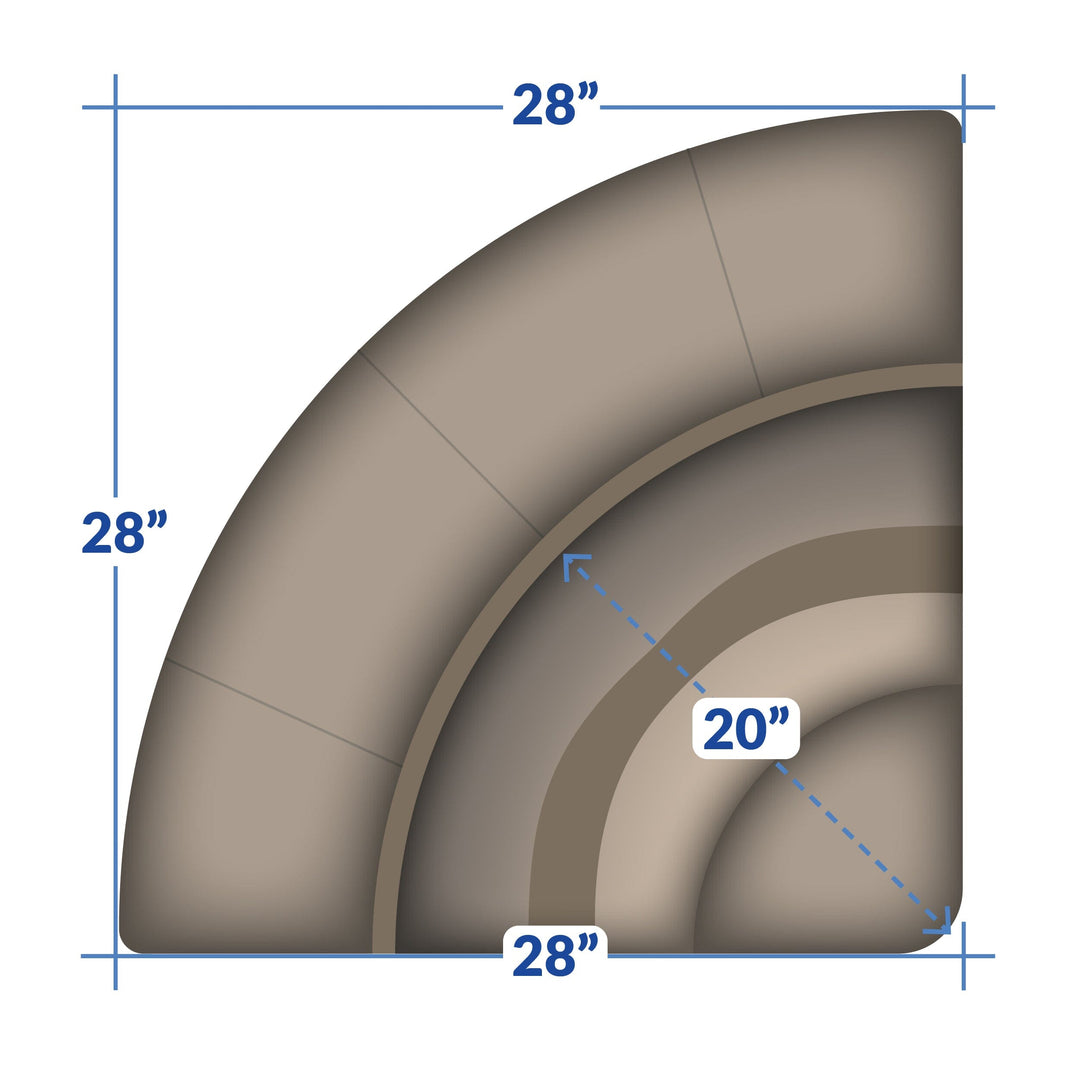 Wise BM11028 Premier Pontoon 28" Radius Corner Cushion Set Premier Cushion Sets Boatseats 