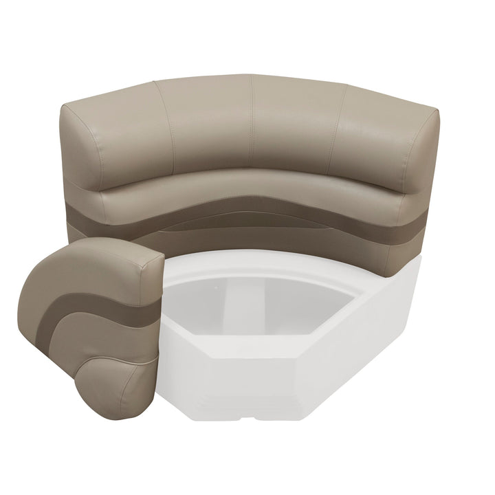 Wise BM11028-2 Premier Pontoon 28" Radius Corner Cushion Set Premier Cushion Sets Wise Pontoon 