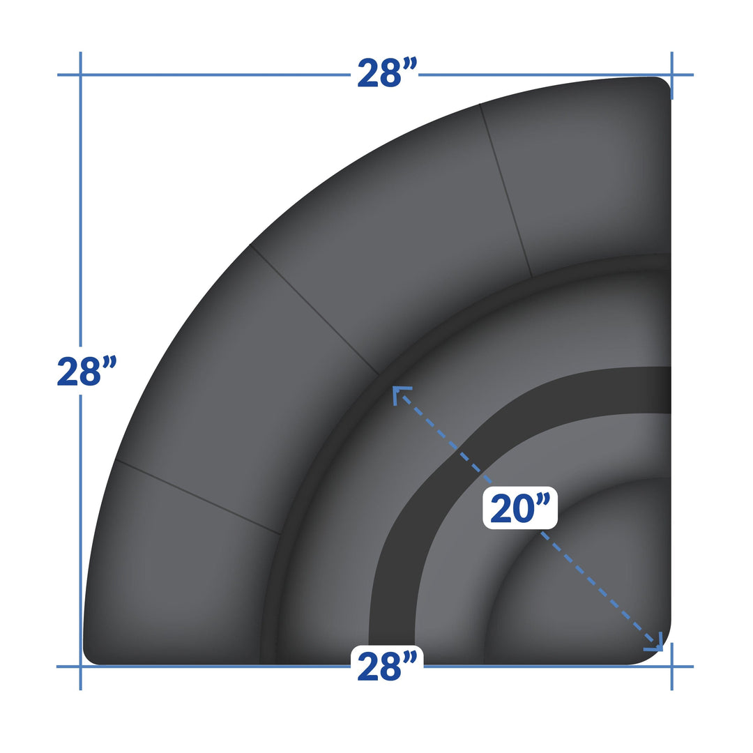 Wise BM11028 Premier Pontoon 28" Radius Corner Cushion Set Premier Cushion Sets Boatseats 