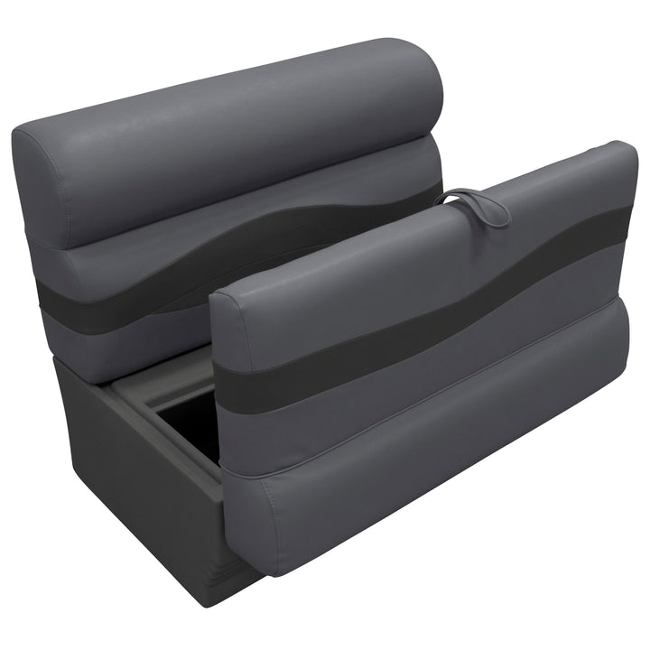 Wise Premier Pontoon 36" Bench - Cushion & Base Set | Dark Mode Premier Pontoon Boatseats 