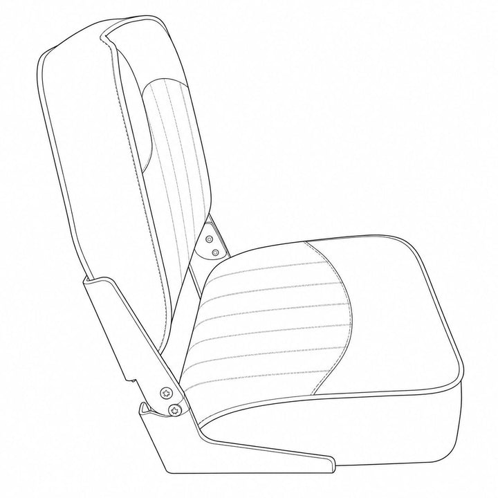 Wise 8WD734PLS Economy Low Back Fishing Seat | Closeout Closeout Boatseats 