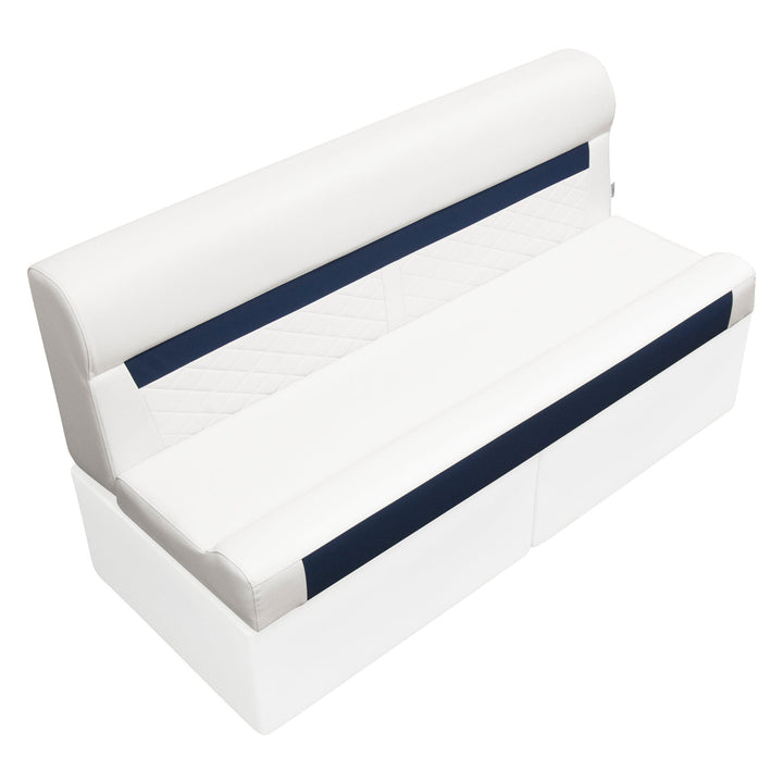 Wise DLX106 - DLX Series Pontoon 55" Bench Cushion Set DLX Pontoon Boatseats White • Mariner Blue 