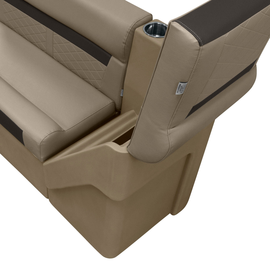 Wise DLX1305L - DLX Series Pontoon Lean Back Chaise - Left Radius DLX Pontoon Boatseats 