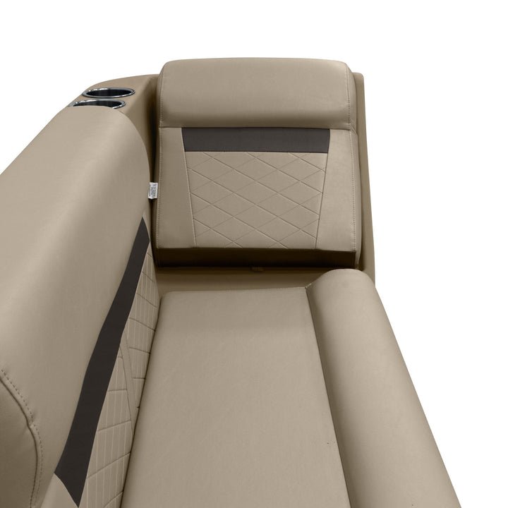 Wise DLX1305L - DLX Series Pontoon Lean Back Chaise - Left Radius DLX Pontoon Boatseats 