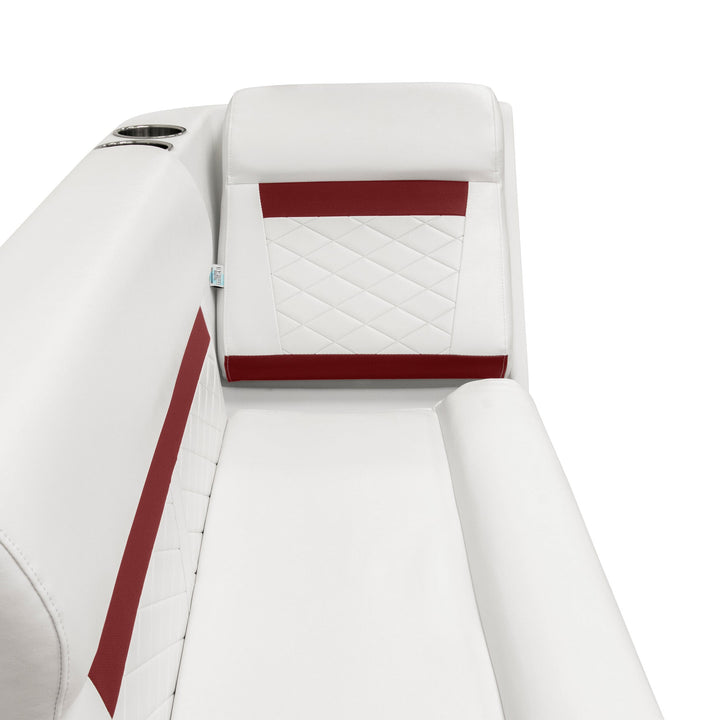 Wise DLX1305L - DLX Series Pontoon Lean Back Chaise - Left Radius DLX Pontoon Boatseats 