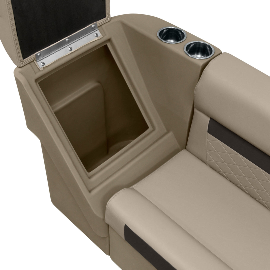 Wise DLX1305R - DLX Series Pontoon Lean Back Chaise - Right Radius DLX Pontoon Boatseats 
