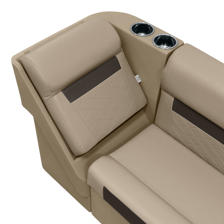 Wise DLX1305R - DLX Series Pontoon Lean Back Chaise - Right Radius DLX Pontoon Boatseats 