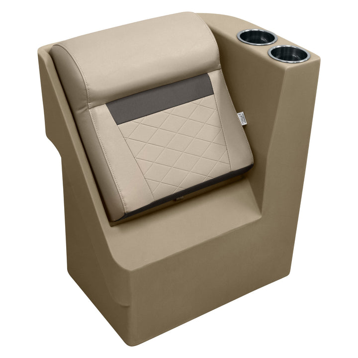 Wise DLX1305R - DLX Series Pontoon Lean Back Chaise - Right Radius DLX Pontoon Boatseats Neutral • Meteor 
