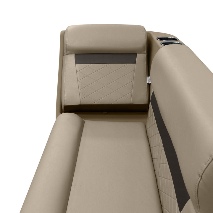 Wise DLX1305R - DLX Series Pontoon Lean Back Chaise - Right Radius DLX Pontoon Boatseats 