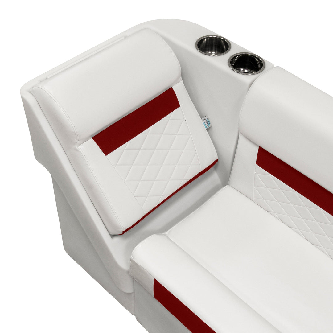 Wise DLX1305R - DLX Series Pontoon Lean Back Chaise - Right Radius DLX Pontoon Boatseats 