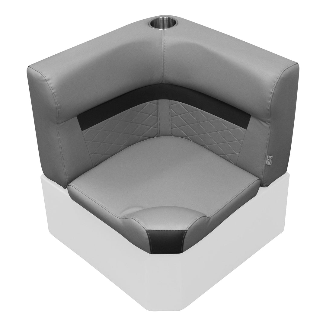 Wise DLX133 - DLX Series Pontoon Corner Cushion Set DLX Pontoon Boatseats Marble • Reef Stone 