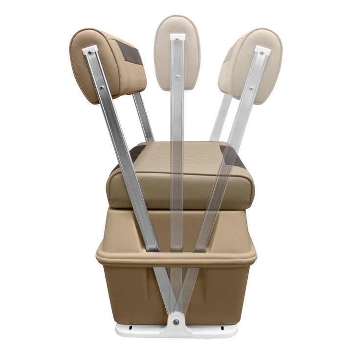 Wise DLX156 - DLX Series 70 Qt Swingback Cooler Seat DLX Pontoon Boatseats 