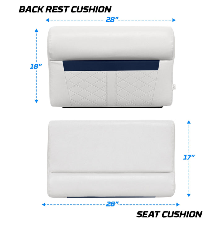 Wise DLX95 - DLX Series Pontoon 28" Bench Cushion Set DLX Pontoon Boatseats 