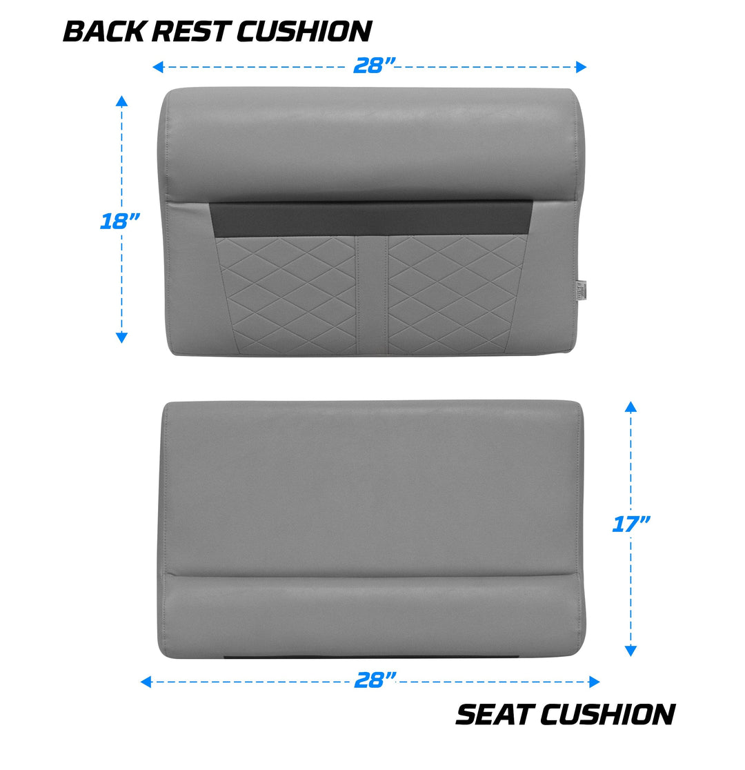 Wise DLX95 - DLX Series Pontoon 28" Bench Cushion Set DLX Pontoon Boatseats 