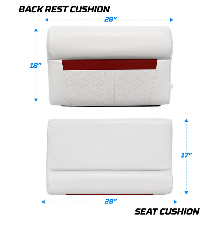 Wise DLX95 - DLX Series Pontoon 28" Bench Cushion Set DLX Pontoon Boatseats 