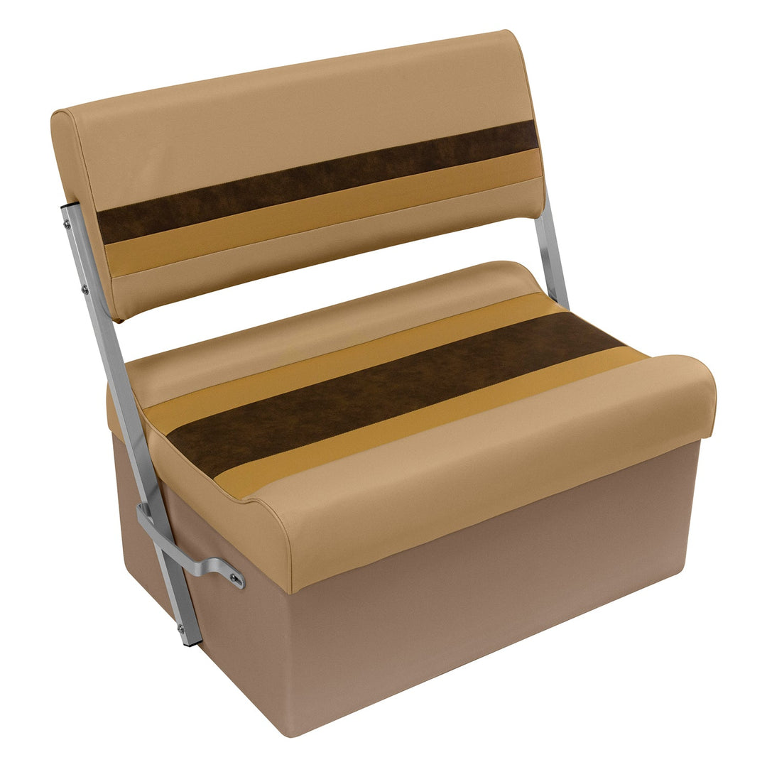 Wise 8WD125FF-1010 Deluxe Pontoon Series Flip Flop / Swingback Bench Seat - Aftermarket Pontoon Furniture